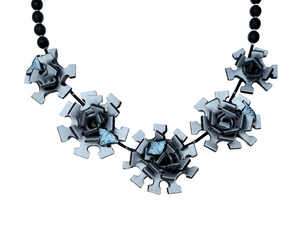 Edgings necklace with butterflies