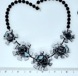 Edgings necklace with butterflies