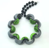 Spiral with Half-Hollow Beads Necklace